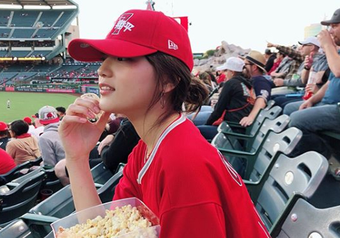 川口春奈が大谷翔平の試合観戦