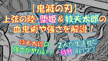 鬼滅の刃の堕姫 だき 妓夫太郎の血鬼術や強さ 兄妹愛 声優を解説 漫画解説研究所