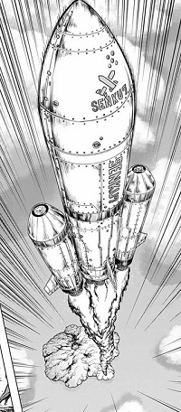ゼノと千空は幾度となく失敗した末にロケット打ち上げ成功！