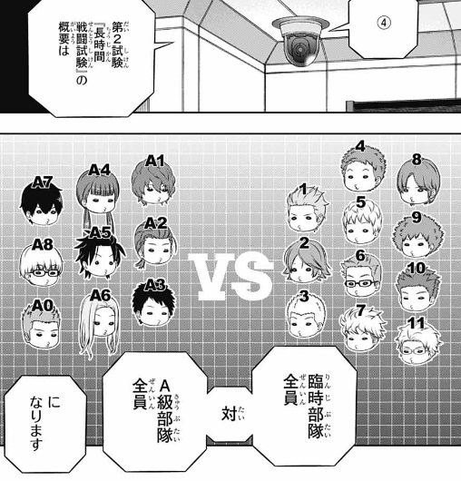 【ワールドトリガー】253話のネタバレ！第2試験はA級部隊との戦い！！